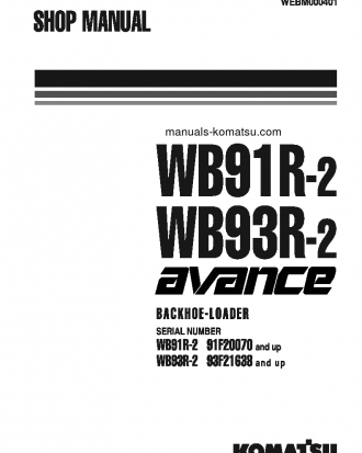 WB93R-2(ITA) S/N 93F21638-93F23074 Shop (repair) manual (English)