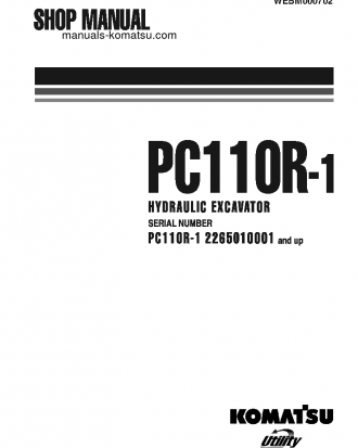 PC110R-1(ITA) S/N 2265010001-UP Shop (repair) manual (English)