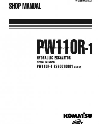 PW110R-1(ITA) S/N 2260010001-UP Shop (repair) manual (English)