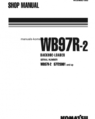 WB97R-2(ITA) S/N 97F20001-97F20742 Shop (repair) manual (English)