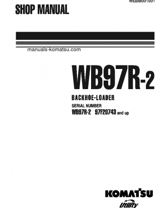 WB97R-2(ITA) S/N 97F20743-97F20886 Shop (repair) manual (English)