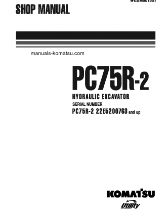 PC75R-2(ITA) S/N 22E5200763-22E5210000 Shop (repair) manual (English)