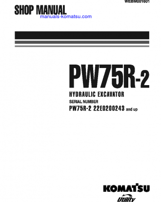 PW75R-2(ITA) S/N 22E0200243-22E0210000 Shop (repair) manual (English)