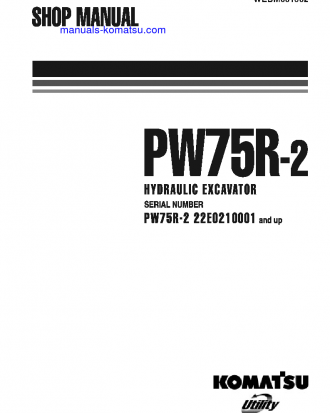 PW75R-2(ITA) S/N 22E0210001-UP Shop (repair) manual (English)