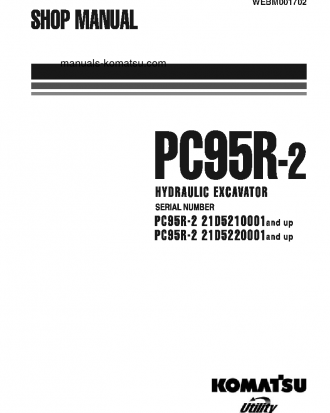 PC95R-2(ITA) S/N 21D5210001-UP Shop (repair) manual (English)