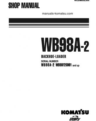 WB98A-2(ITA) S/N WB98F20001-UP Shop (repair) manual (English)