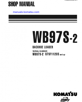 WB97S-2(ITA) S/N 97SF11205-UP Shop (repair) manual (English)