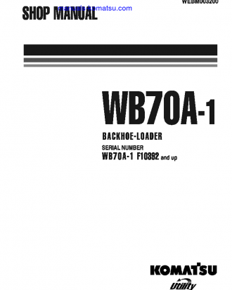 WB70A-1(ITA) S/N F10392-UP Shop (repair) manual (English)