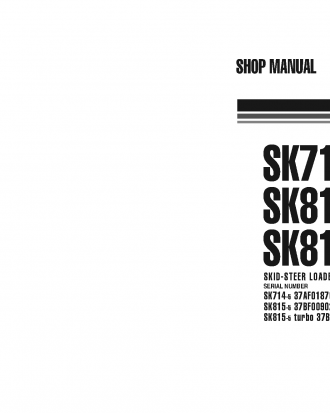 SK815-5(ITA) S/N 37BF00902-UP Shop (repair) manual (English)
