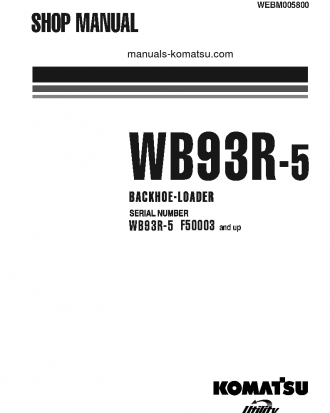 WB93R-5(ITA) S/N F50003-UP Shop (repair) manual (English)