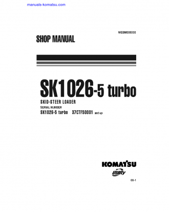 SK1026-5(ITA) S/N 37CTF50001-UP Shop (repair) manual (English)