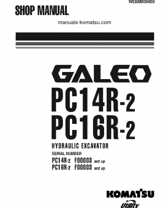PC14R-2(ITA) S/N F00003-UP Shop (repair) manual (English)