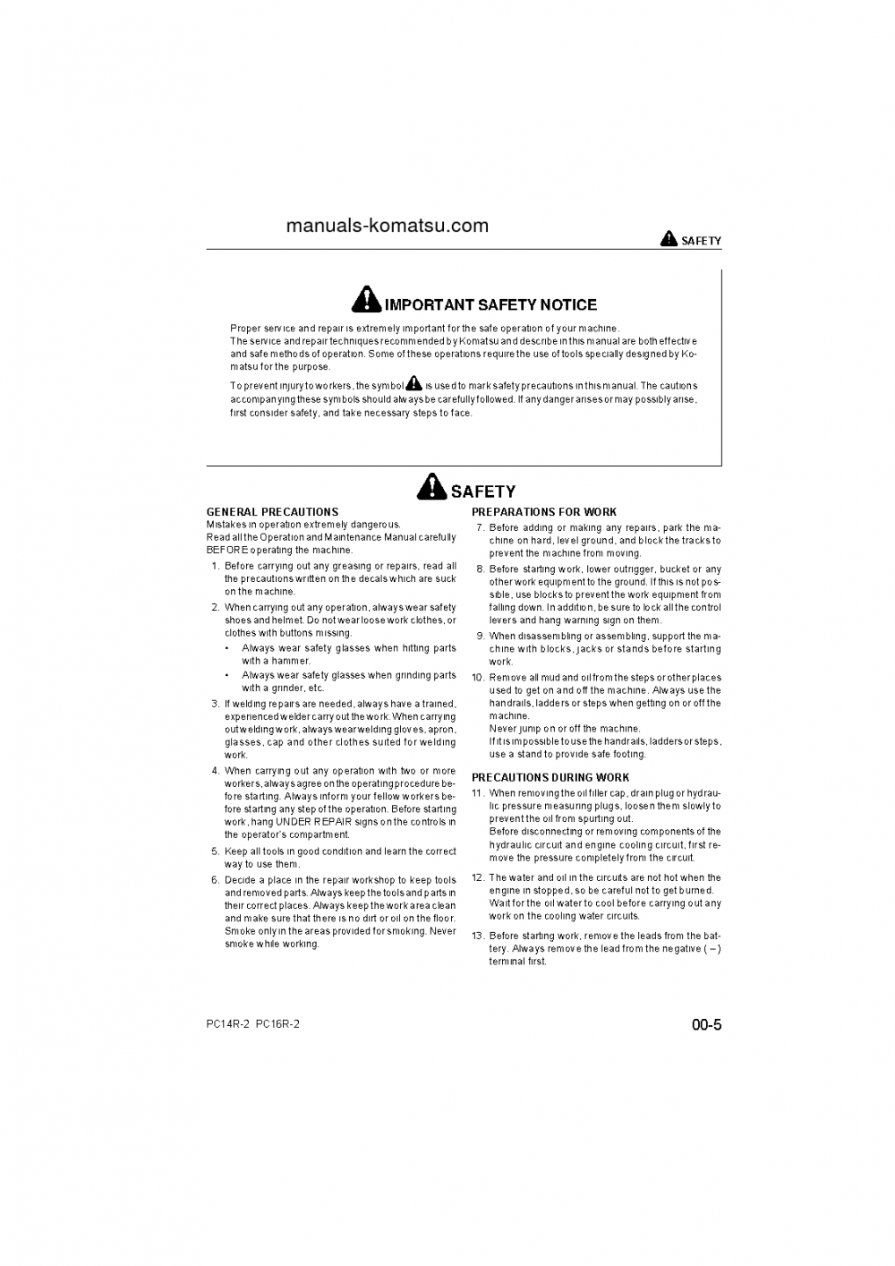 Protected: PC14R-2(ITA) S/N F00003-UP Shop (repair) manual (English)