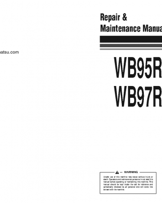 WB95R-1(ITA) S/N 8901442-UP Shop (repair) manual (English)