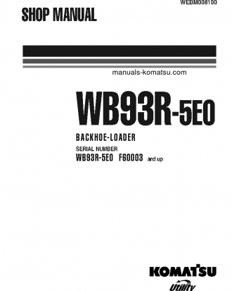 WB93R-5(ITA)-TIER 3 S/N F60003-UP Shop (repair) manual (English)
