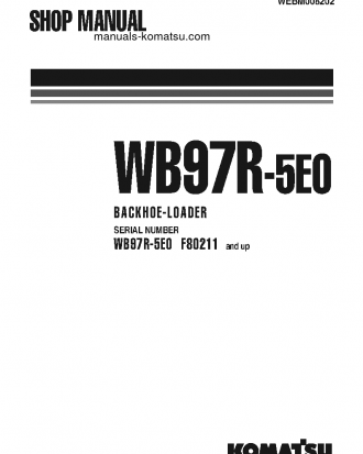 WB97R-5(ITA)-TIER 3 S/N F80211-UP Shop (repair) manual (English)