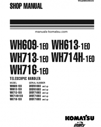 WH716-1(ITA)-TIER 3 S/N 395F71003-UP Shop (repair) manual (English)