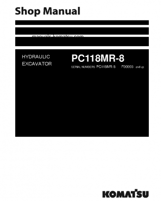 PC118MR-8(ITA) S/N F00003-UP Shop (repair) manual (English)