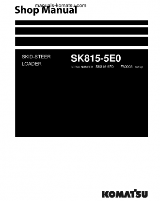 SK815-5(ITA) S/N F80003-UP Shop (repair) manual (English)