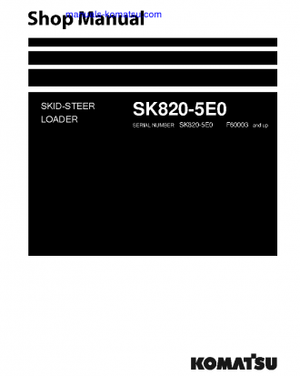 SK820-5(ITA) S/N F60003-UP Shop (repair) manual (English)