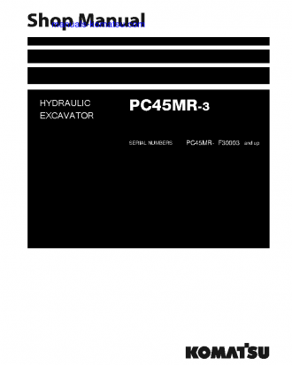 PC45MR-3(ITA) S/N F30003-UP Shop (repair) manual (English)