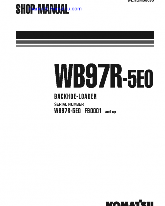 WB97R-5(ITA)-TIER 3 S/N F90001-UP Shop (repair) manual (English)
