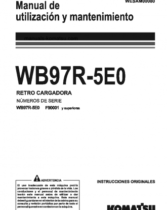 WB97R-5(ITA)-TIER 3 S/N F90001-UP Operation manual (Spanish)