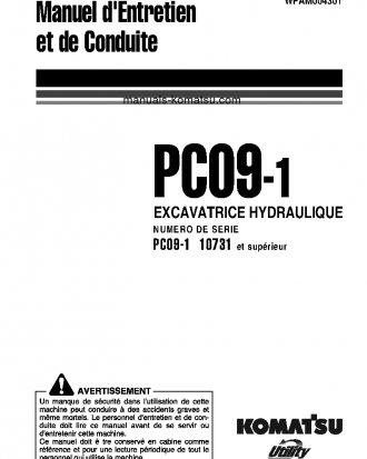 PC09-1(JPN) S/N 10731-UP Operation manual (French)