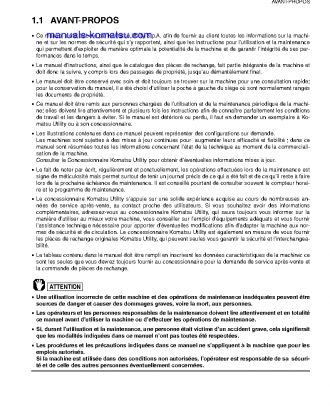 PC78US-6(ITA) S/N 4562-UP Operation manual (French)