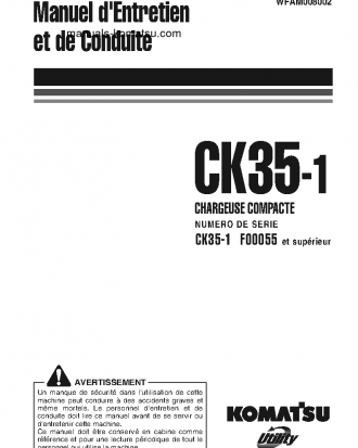 CK35-1(ITA) S/N F00055-F00072 Operation manual (French)