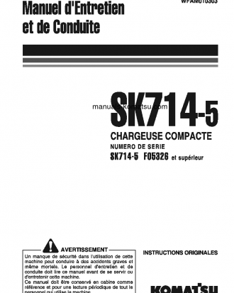 SK714-5(ITA)-/ S/N F05326-UP Operation manual (French)