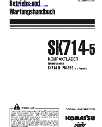 SK714-5(ITA)-/ S/N F04859-UP Operation manual (German)