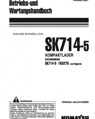 SK714-5(ITA)-/ S/N F05278-UP Operation manual (German)