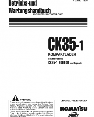 CK35-1(ITA) S/N F00106-UP Operation manual (German)