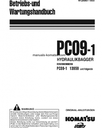 PC09-1(ITA) S/N 13959-UP Operation manual (German)