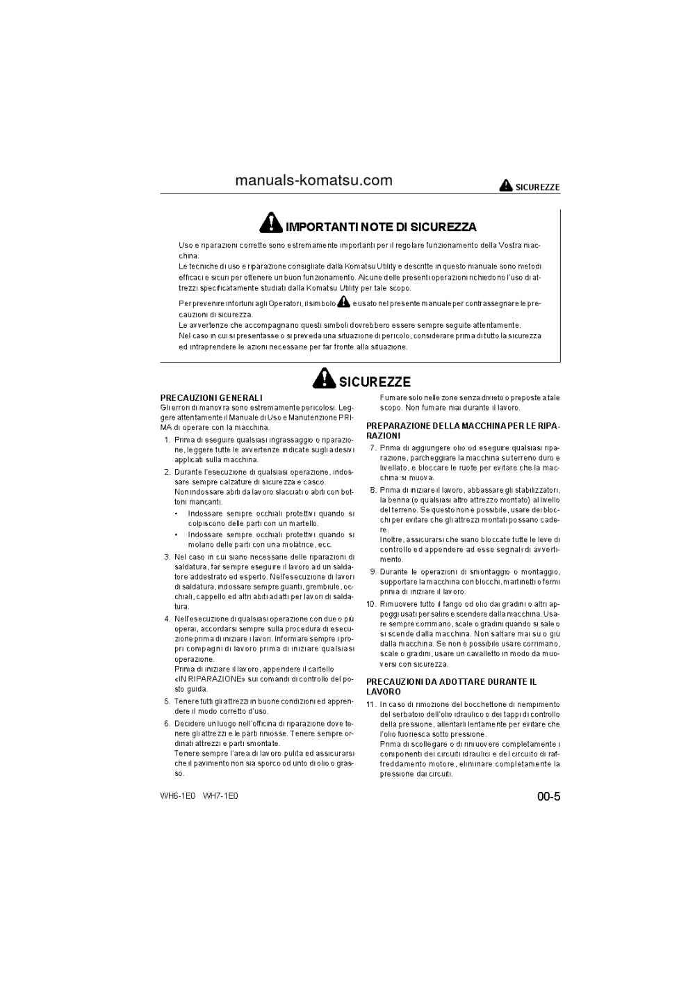 Protected: WH714H-1(ITA)-TIER 3 S/N 395F71003-UP Shop (repair) manual (Italian)