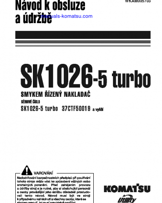 SK1026-5(ITA) S/N 37CTF50019-37CTF50072 Operation manual (Czech)