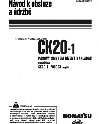 CK20-1(ITA) S/N F00003-F00270 Operation manual (Czech)