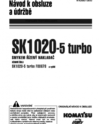 SK1020-5(ITA)-TURBO S/N F00678-UP Operation manual (Czech)