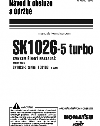 SK1026-5(ITA)-TURBO S/N F50103-UP Operation manual (Czech)