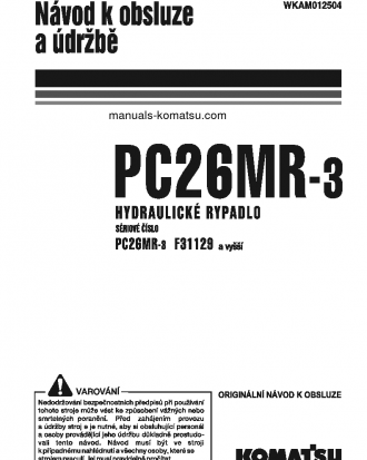PC26MR-3(ITA) S/N F31129-UP Operation manual (Czech)