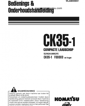 CK35-1(ITA) S/N F00003-F00054 Operation manual (Dutch)