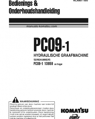 PC09-1(ITA) S/N 13959-UP Operation manual (Dutch)