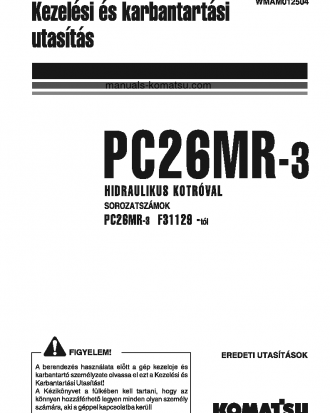 PC26MR-3(ITA) S/N F31129-UP Operation manual (Hungarian)