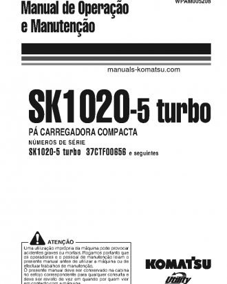 SK1020-5(ITA)-TURBO S/N 37CTF00655-UP Operation manual (Portuguese)