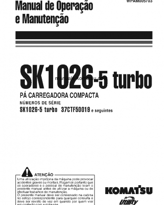 SK1026-5(ITA) S/N 37CTF50019-37CTF50072 Operation manual (Portuguese)