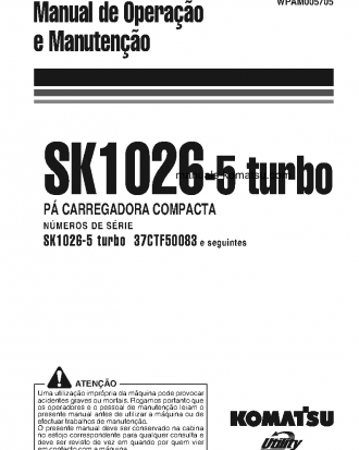 SK1026-5(ITA) S/N 37CTF50083-UP Operation manual (Portuguese)