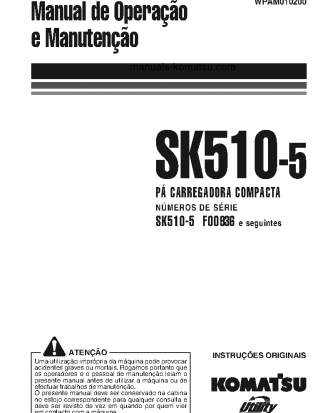 SK510-5(ITA) S/N F00936-UP Operation manual (Portuguese)