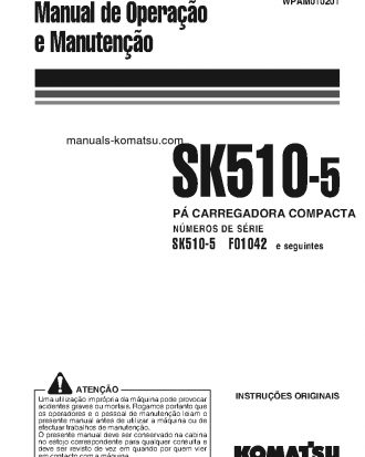 SK510-5(ITA) S/N F01042-UP Operation manual (Portuguese)