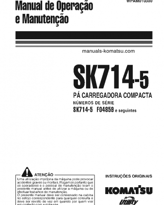 SK714-5(ITA)-/ S/N F04859-UP Operation manual (Portuguese)